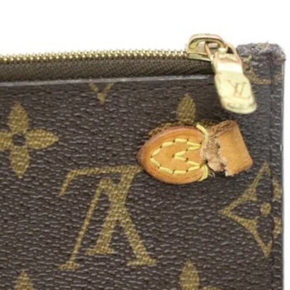 Louis Vuitton Neverfull Monogram Canvas Pochette Wristlet SD0119 - Brown *READ* - Picture 4 of 16